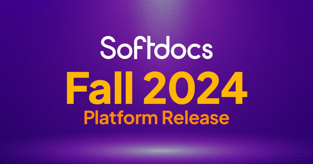 Softdocs Fall 2024 Platform Release