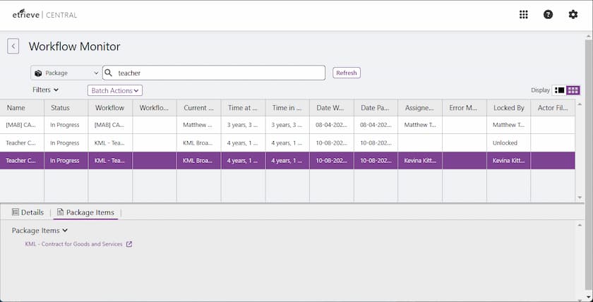 Workflow Monitor allows admins to now inspect the content of workflow packages.